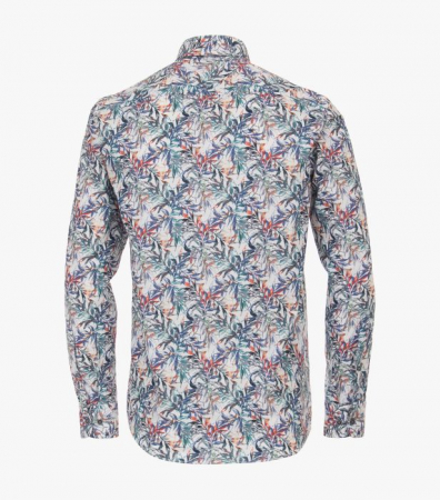 Camasa bumbac barbati CASA MODA CasualFit print frunze multicolor [1]
