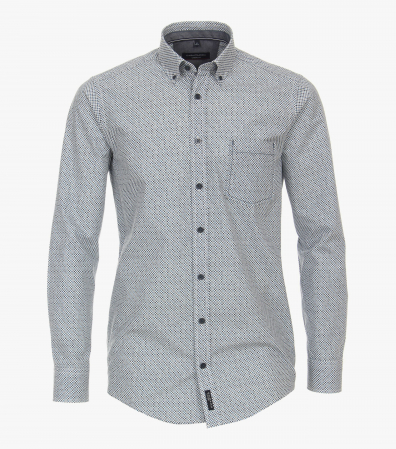 camasi maneca lunga - Camasa bumbac barbati CASA MODA CasualFit albastru cerculete