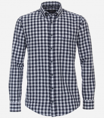 Camasi - Camasa in/bumbac barbati CASA MODA CasualFit bleumarin carouri