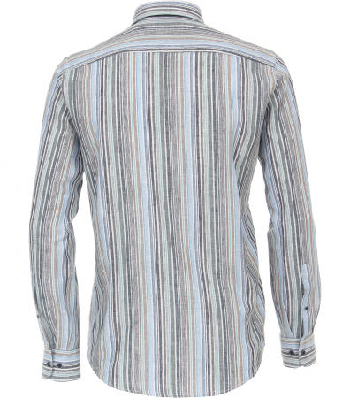 Camasa in/bumbac barbati CASA MODA CasualFit dungi albastru/maro [2]