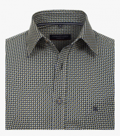 Camasa bumbac barbati CASA MODA CasualFit galben print [2]