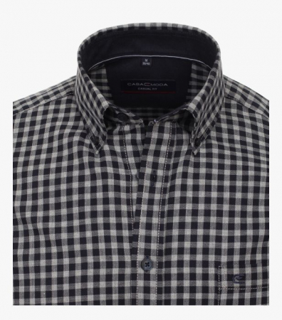 Camasa bumbac barbati CASA MODA CasualFit bleumarin patratele [2]