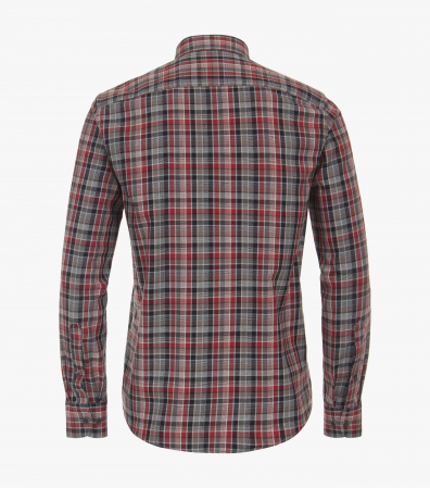 Camasa flanel bumbac barbati CASA MODA CasualFit visiniu patratele [2]