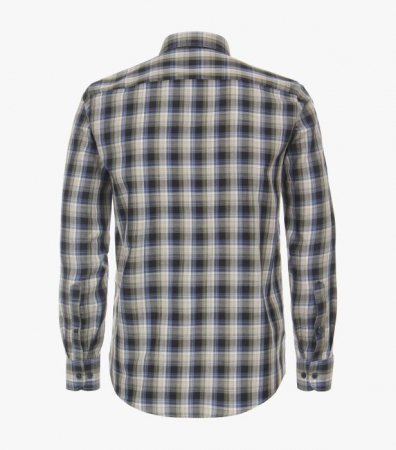Camasa bumbac barbati CASA MODA CasualFit carouri galben/albastru [1]