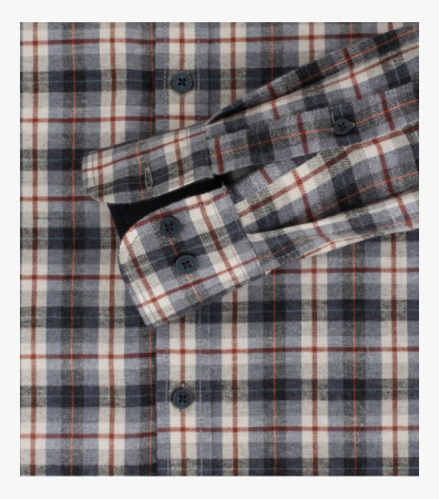 Camasa flanel bumbac barbati CASA MODA CasualFit bleumarin carouri [3]