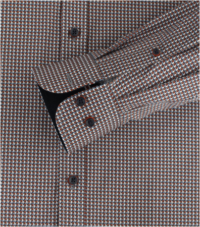Camasa bumbac barbati CASA MODA CasualFit portocaliu cubulete [3]