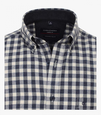 Camasa flanel bumbac barbati CASA MODA CasualFit carouri bleumarin [1]