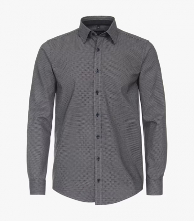 Camasi - Camasa bumbac barbati CASA MODA CasualFit maro hexagoane