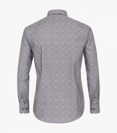 Camasa bumbac barbati CASA MODA CasualFit gri floricele bleumarin [1]