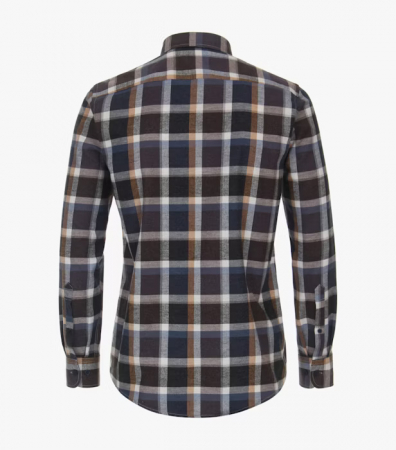 Camasa flanel bumbac barbati CASA MODA CasualFit carouri maro [3]