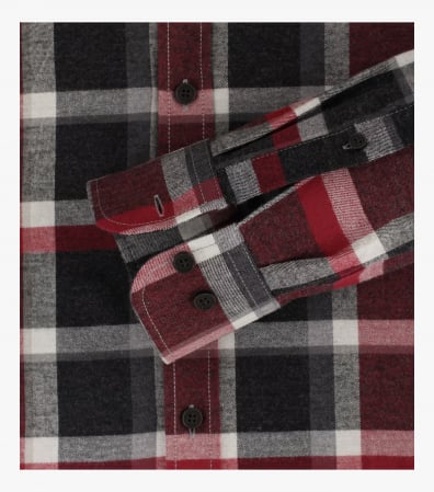 Camasa flanel bumbac barbati CASA MODA CasualFit carouri rosu [2]