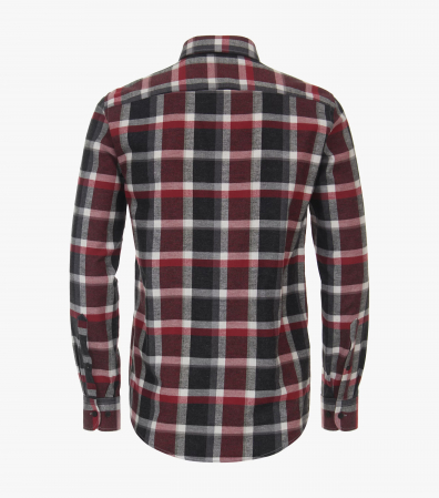 Camasa flanel bumbac barbati CASA MODA CasualFit carouri rosu [3]