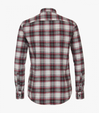 Camasa flanel bumbac barbati CASA MODA CasualFit visiniu carouri [1]
