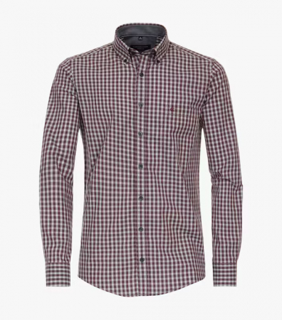 Camasi - Camasa bumbac CASA MODA barbati Casual patratele visiniu