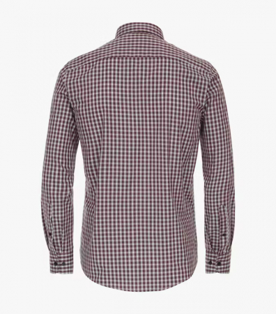 Camasa bumbac barbati CASA MODA CasualFit patratele visiniu [1]