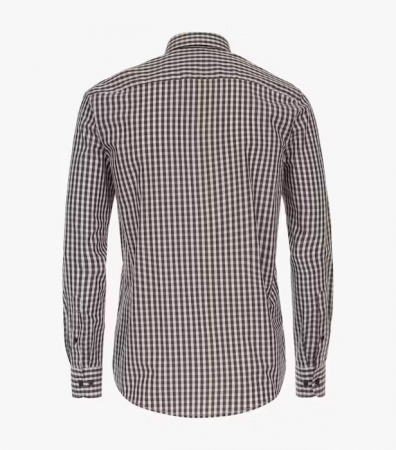 Camasa bumbac barbati CASA MODA CasualFit patratele maro [1]