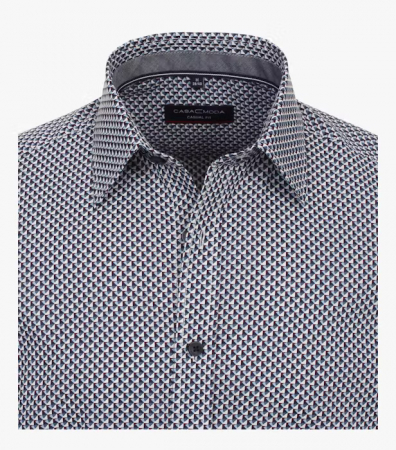 Camasa bumbac barbati CASA MODA CasualFit print bleumarin/bleu [2]