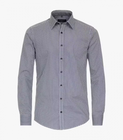 Camasi - Camasa bumbac barbati CASA MODA CasualFit print bleumarin/bleu