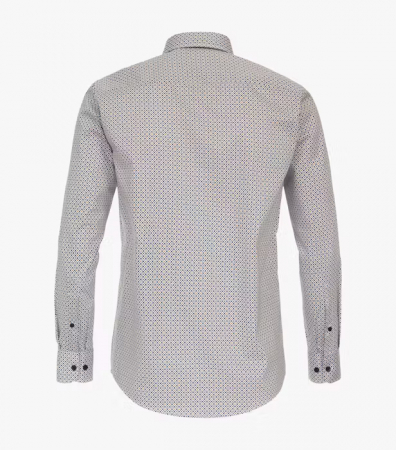Camasa bumbac barbati CASA MODA CasualFit rombulete bleumarin/galben [1]