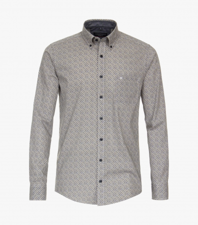 Camasi - Camasa bumbac barbati CASA MODA CasualFit bej rombulete