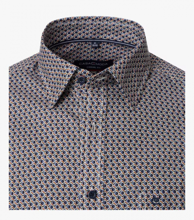 Camasa bumbac barbati CASA MODA albasru print cerculete [2]