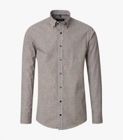 Camasi - Camasa bumbac barbati CASA MODA CasualFit  verde romburi