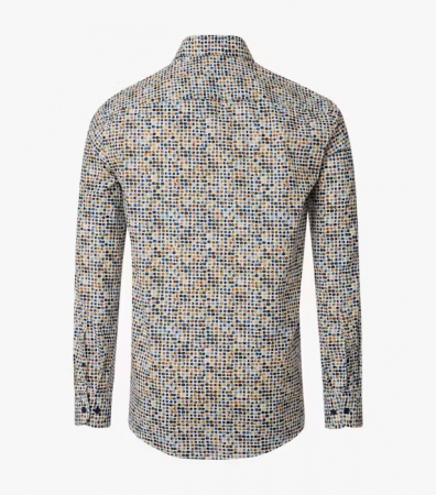 Camasa bumbac barbati CASA MODA CasualFit galben cerculete [1]