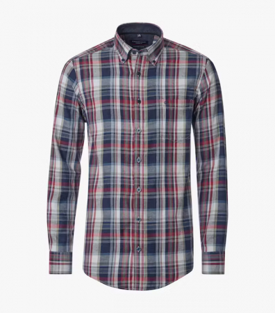 Camasi - Camasa flanel bumbac barbati CASA MODA carouri rosu/albastru