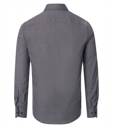 Camasa bumbac barbati CASA MODA CasualFit maro print rombulete [1]