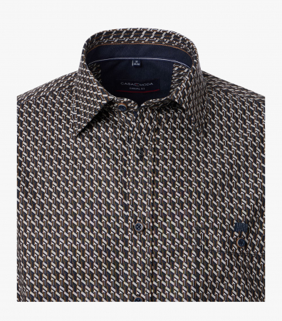 Camasa bumbac barbati CASA MODA CasualFit maro print [2]