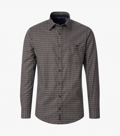 Camasi - Camasa bumbac barbati CASA MODA CasualFit maro print