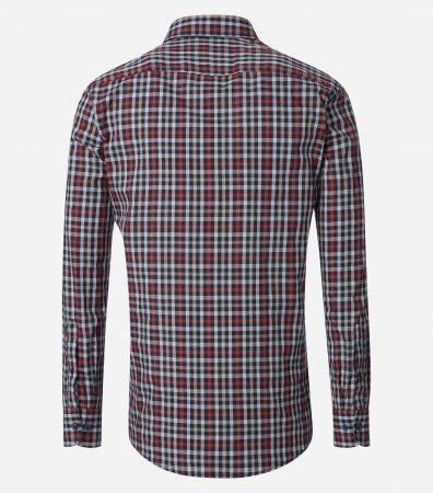 Camasa bumbac barbati CASA MODA CasualFit patratele visiniu [1]