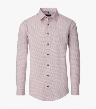 camasi maneca lunga - Camasa bumbac CASA MODA barbati Comfort geometric visiniu