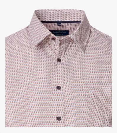 Camasa bumbac CASA MODA barbati Comfort geometric visiniu [2]