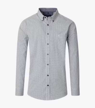 camasi maneca lunga - Camasa bumbac CASA MODA barbati Comfort geometric turcoaz