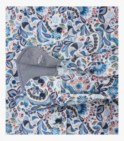 Camasa bumbac CASA MODA barbati Comfort floral albastru [3]