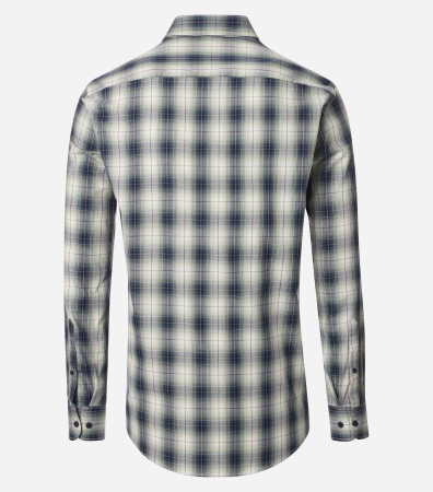 Camasa bumbac twill barbati CASA MODA CasualFit carouri bluemarin/bej [1]