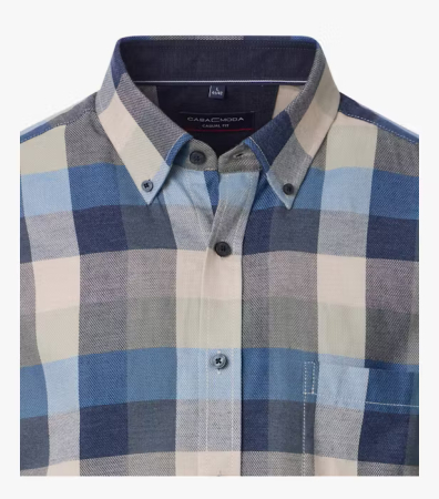 Camasa bumbac barbati CASA MODA CasualFit albastru carouri [2]