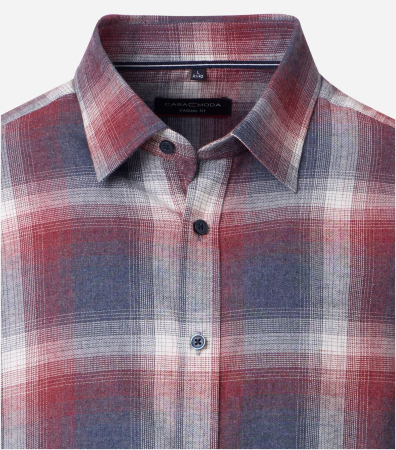 Camasa bumbac twill barbati CASA MODA CasualFit carouri rosu/albastru [2]