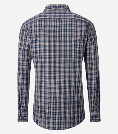 Camasa bumbac twill barbati CASA MODA CasualFit carouri bluemarin [1]