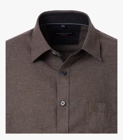Camasa bumbac barbati CASA MODA CasualFit maro melanj [2]
