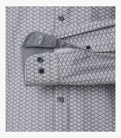 Camasa bumbac barbati CASA MODA CasualFit multicolor hexagoane [3]