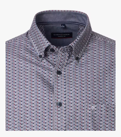 Camasa bumbac barbati CASA MODA CasualFit  multicolor hexagoane [2]