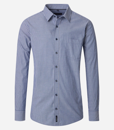 camasi maneca lunga - Camasa bumbac oxford barbati CASA MODA CasualFit dungulite albastru