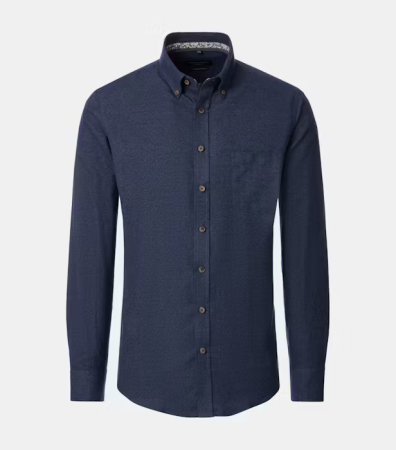 camasi croi casual - Camasa bumbac barbati CASA MODA CasualFit bluemarin