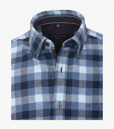 Camasa flanela barbati CASA MODA Casual Fit carouri albastre [2]