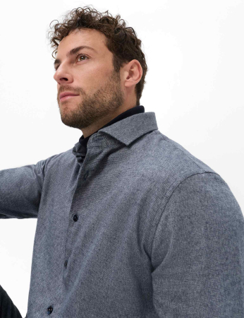 Camasa bumbac barbati HAROLD U casual bleumarin [5]