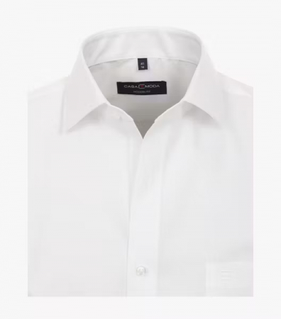 Camasa maneca scurta bumbac barbati CASA MODA 008530 ModernFit alb [2]