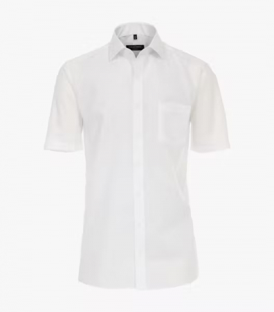 Camasi - Camasa maneca scurta bumbac barbati CASA MODA 008530 ModernFit alb