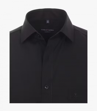 Camasa maneca scurta bumbac barbati CASA MODA 008530 ModernFit negru [2]